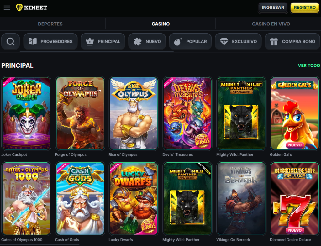 Kinbet Casino Online Juegos